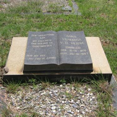 MERWE Anna Hendrina, v.d. nee GROBLER 1906-1967
