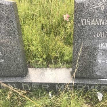 MERWE Johannes Albertus, van der 1913-1991 &amp; Johanna Cornelia Jacomina 1915-1988