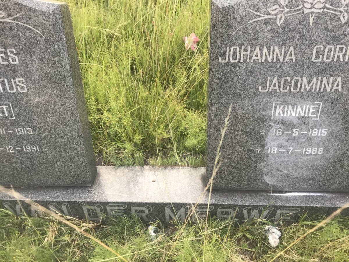 MERWE Johannes Albertus, van der 1913-1991 &amp; Johanna Cornelia Jacomina 1915-1988