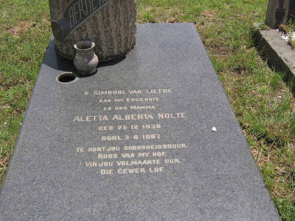 NOLTE Aletta Alberta 1938-1967