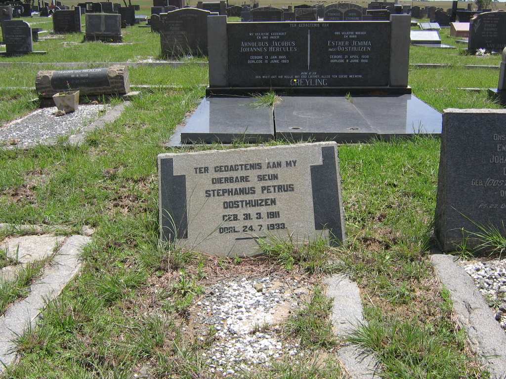 OOSTHUIZEN Stephanus Petrus 1911-1933