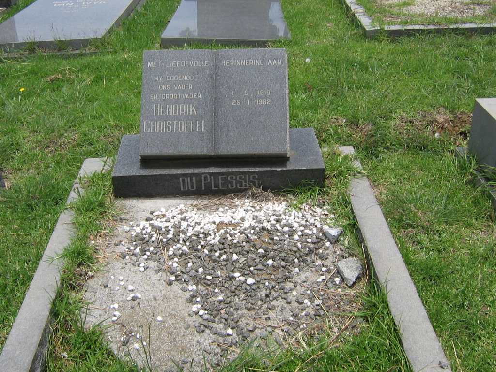PLESSIS Hendrik Christoffel, du 1910-1982