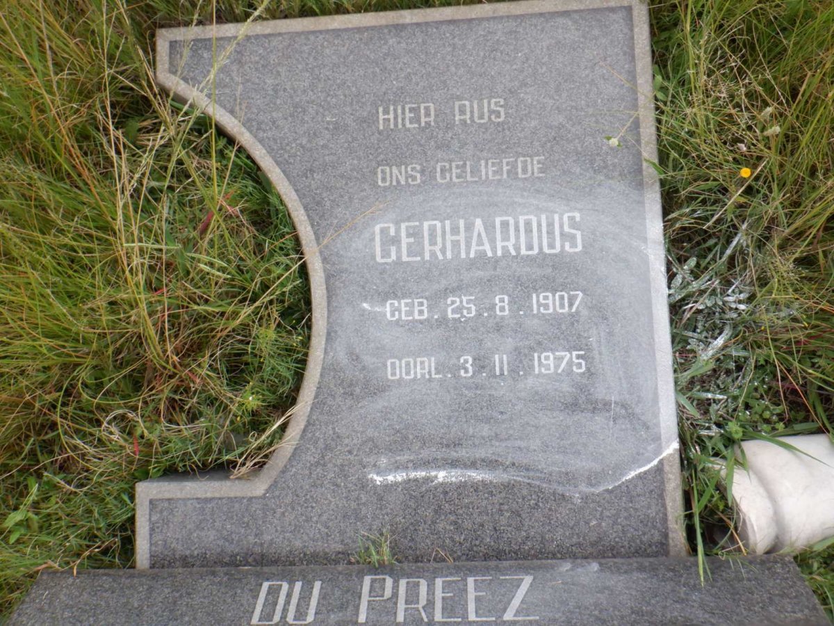 PREEZ Gerhardus, du 1907-1975