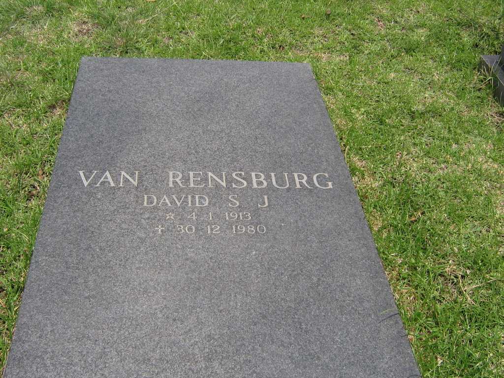 RENSBURG David S.J., van 1913-1980