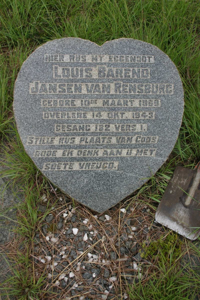 RENSBURG Louis Barend, Jansen van 1869-1943