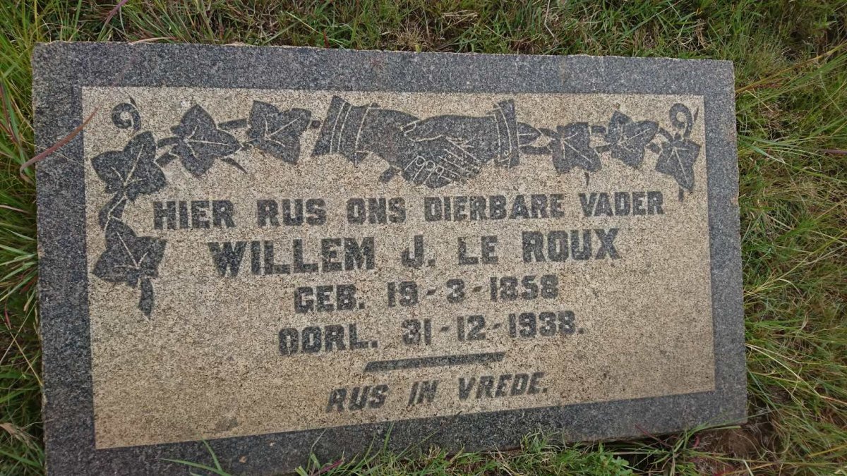 ROUX Willem J., le 1858-1938