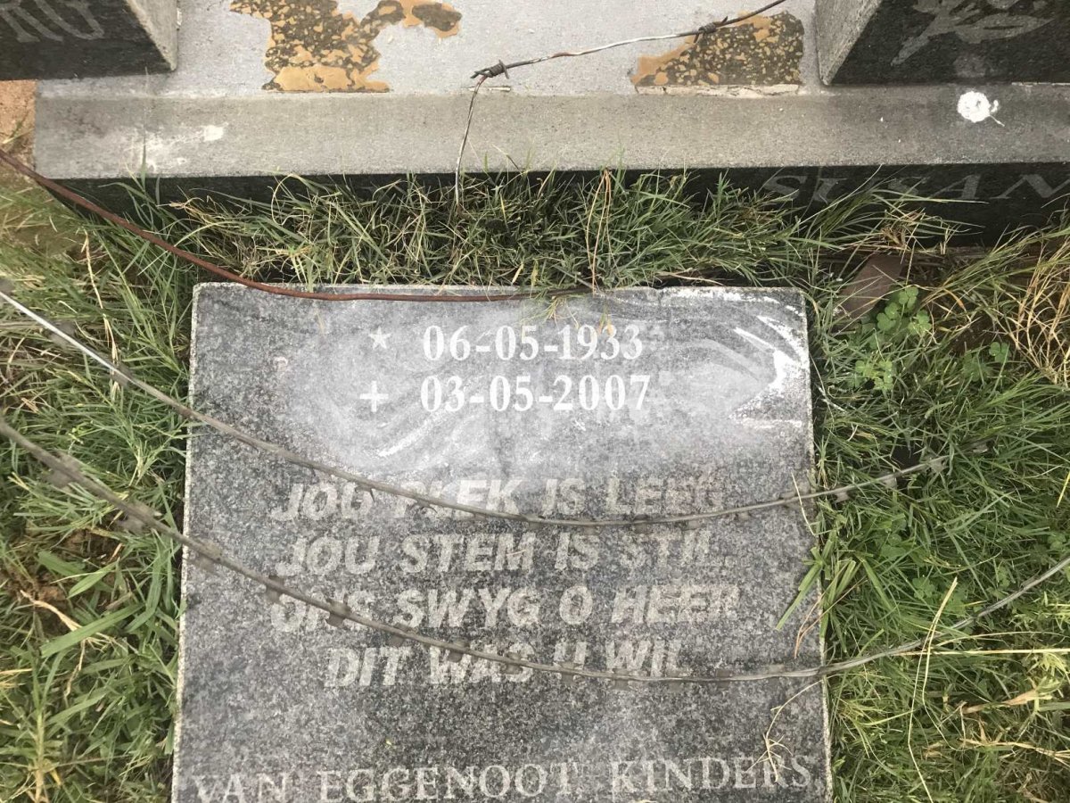 RENSBURG Johannes, Jansen van 1927-2008 &amp; Susara Susanna 1933-2007