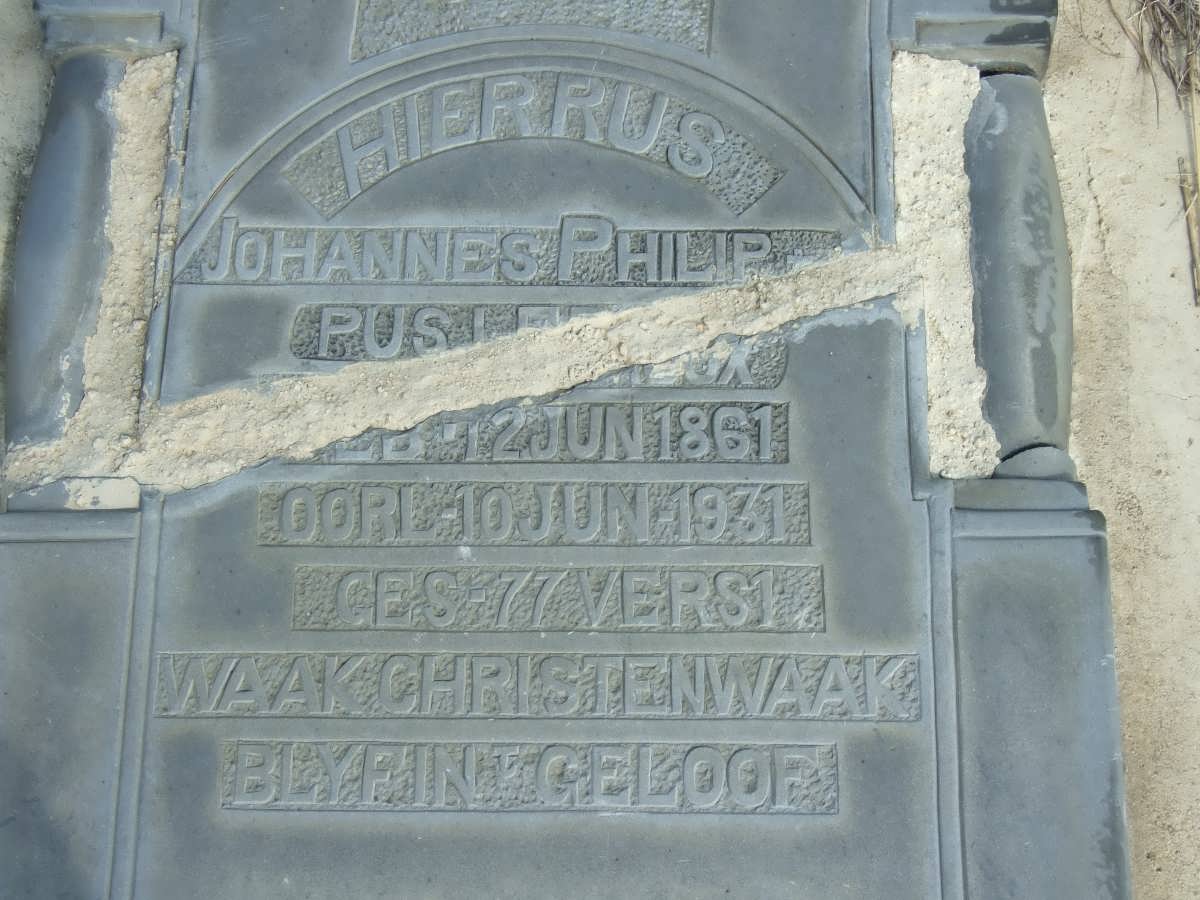 ROUX Johannes Philippus, le 1861-1931