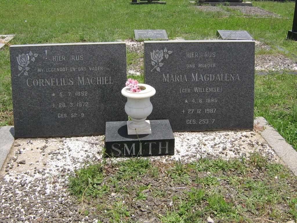 SMITH Cornelius Machiel 1892-1972 &amp; Maria Magdalena WILLEMSE 1895-1987