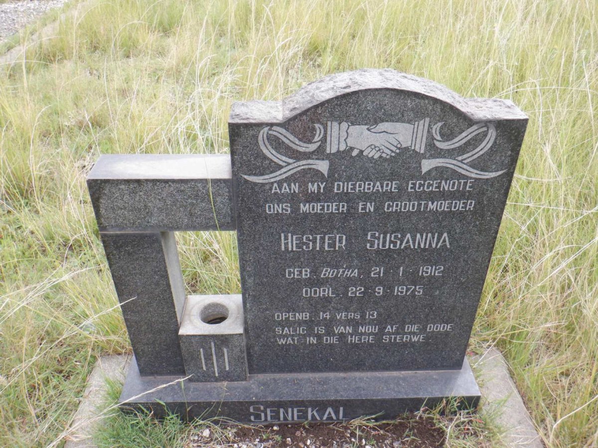 SENEKAL Hester Susanna nee BOTHA 1912-1975