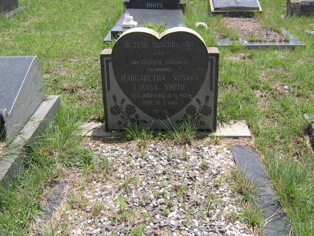 SMITH Margaretha Susara Louisa nee BOOYENS 1903-1963
