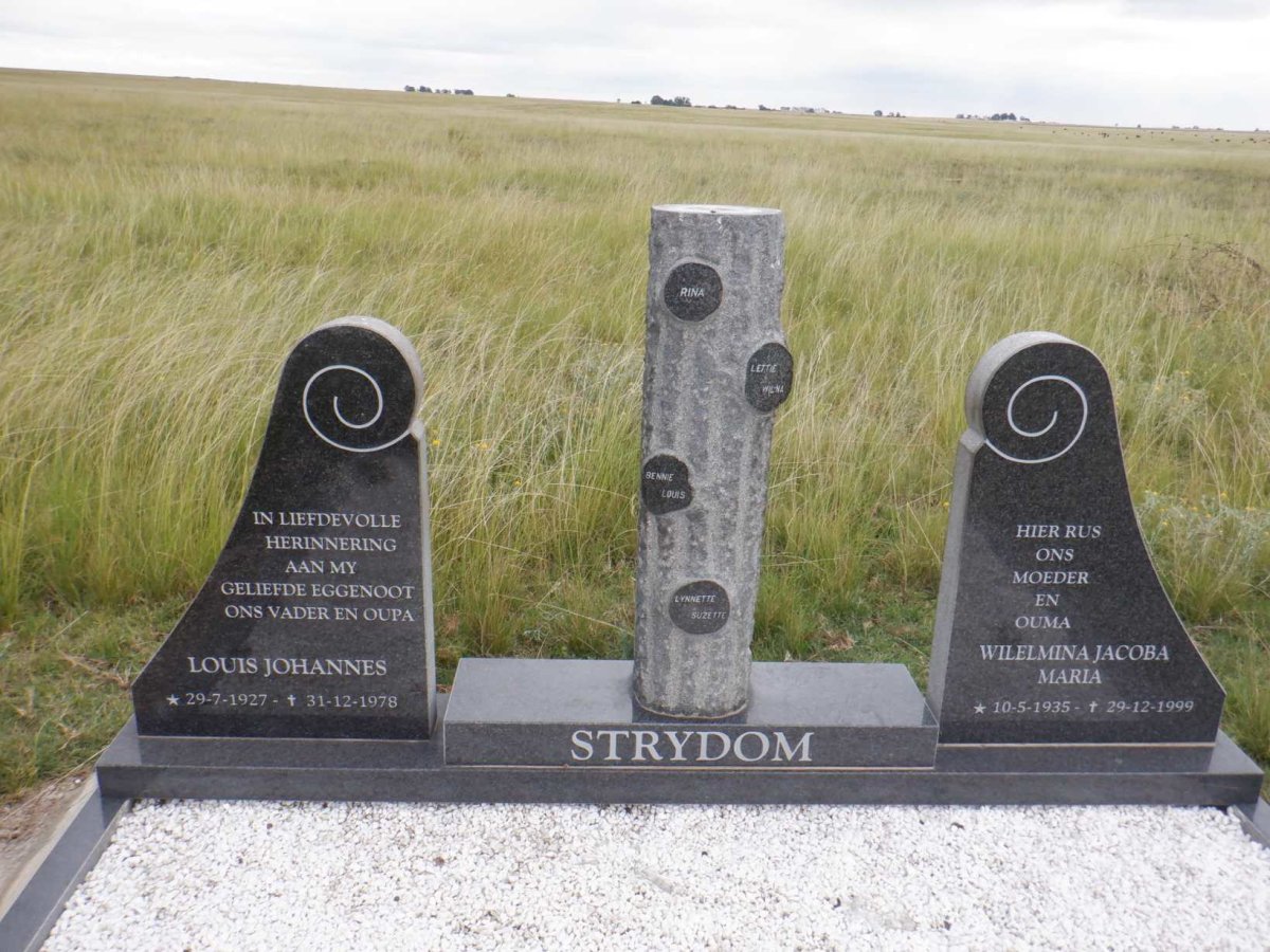 STRYDOM Louis Johannes 1927-1978 &amp; Wilelmina Jacoba Maria 1935-1999
