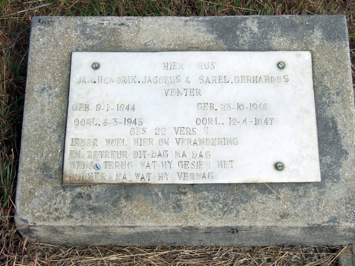 VENTER Jan Hendrik Jacobus 1944-1945 :: VENTER Sarel Gerhardus 1946-1947
