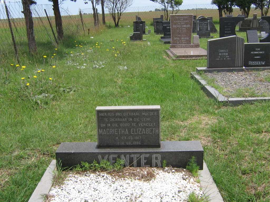 VENTER Magrietha Elizabeth 1917-1986