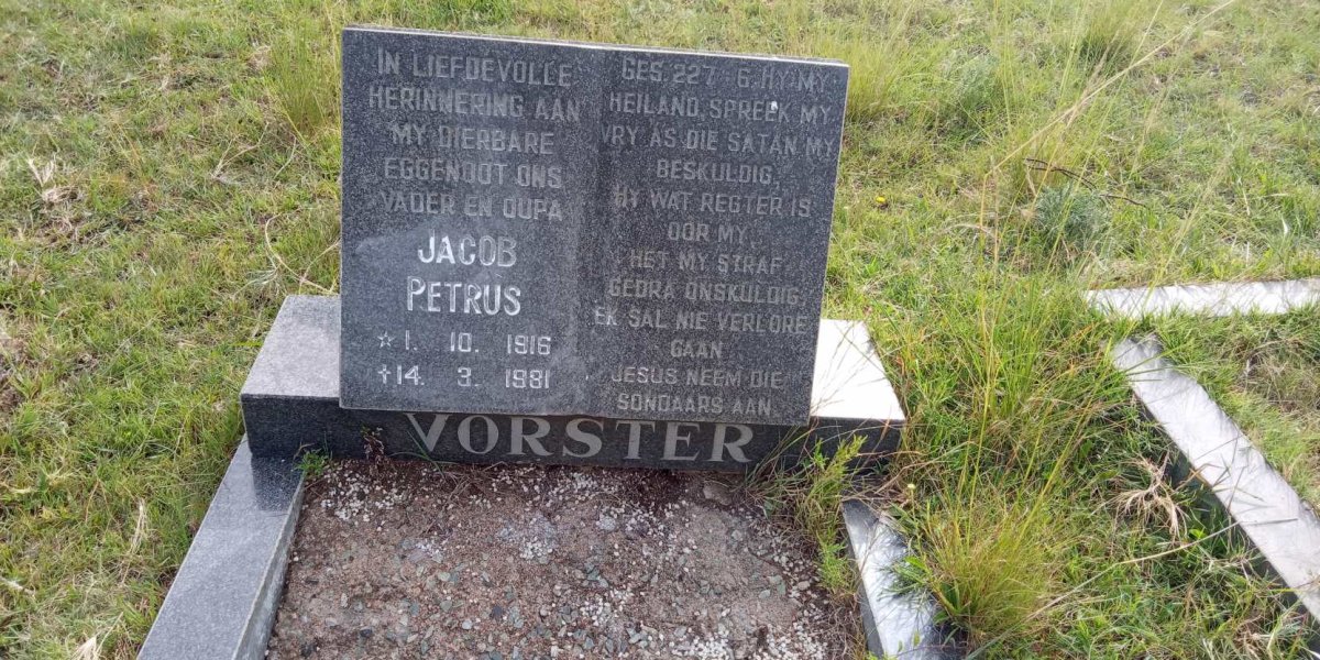 VORSTER Jacob Petrus 1916-1981