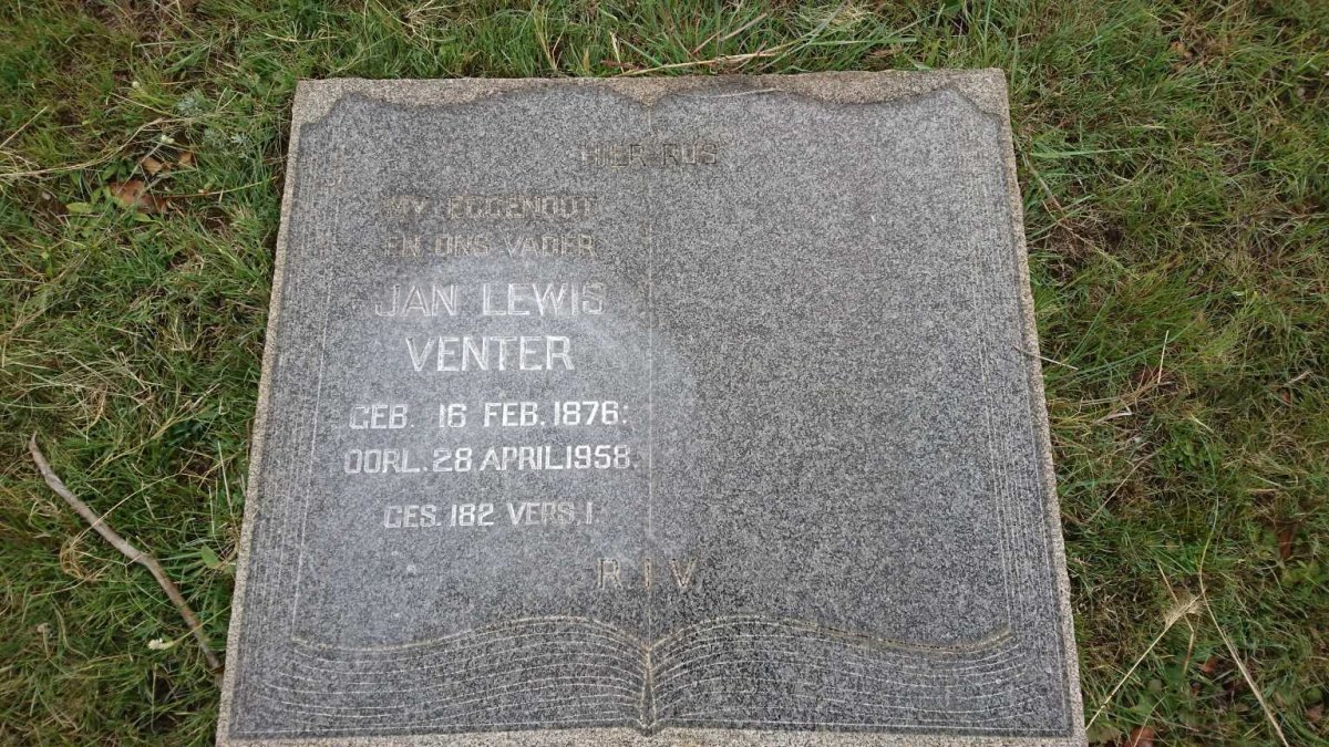 VENTER Jan Lewis 1876-1958