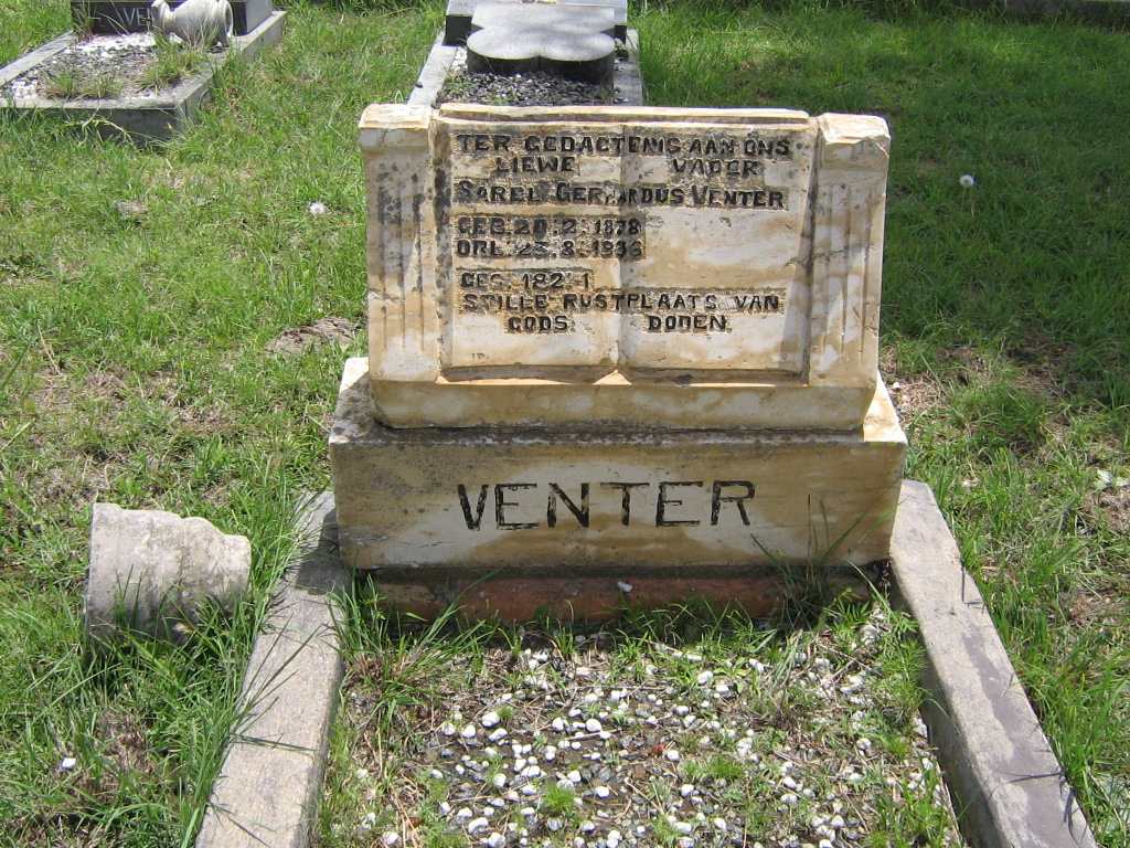 VENTER Sarel Gerhardus 18?8-1936