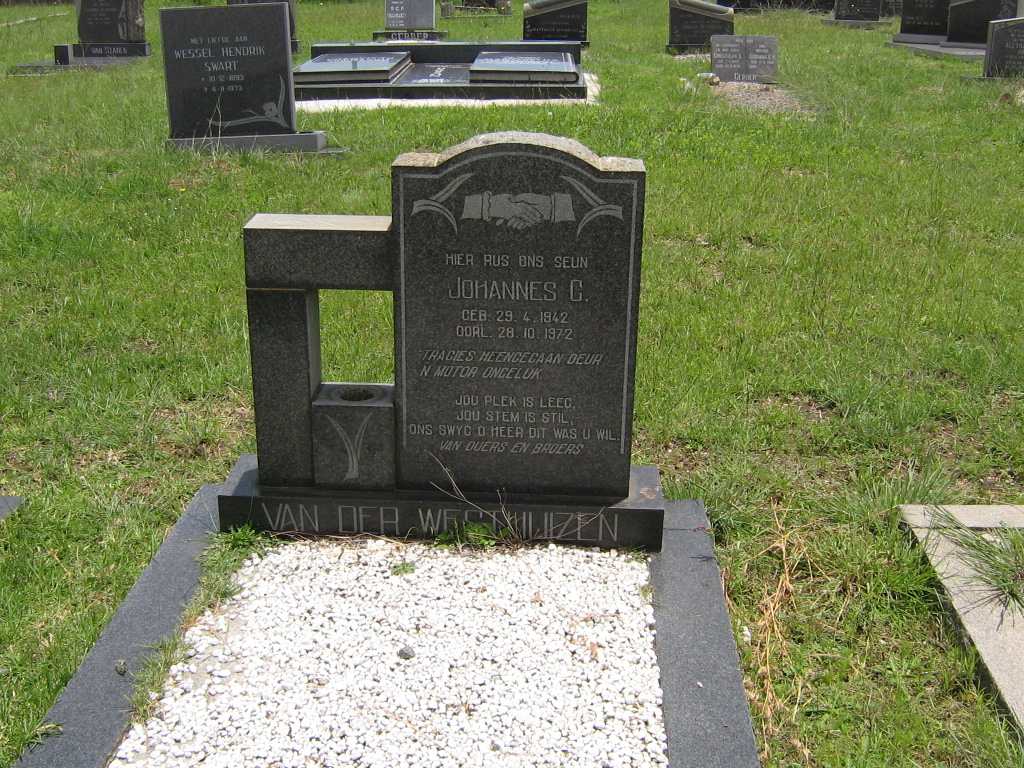 WESTHUIZEN Johannes C., van der 1942-1972