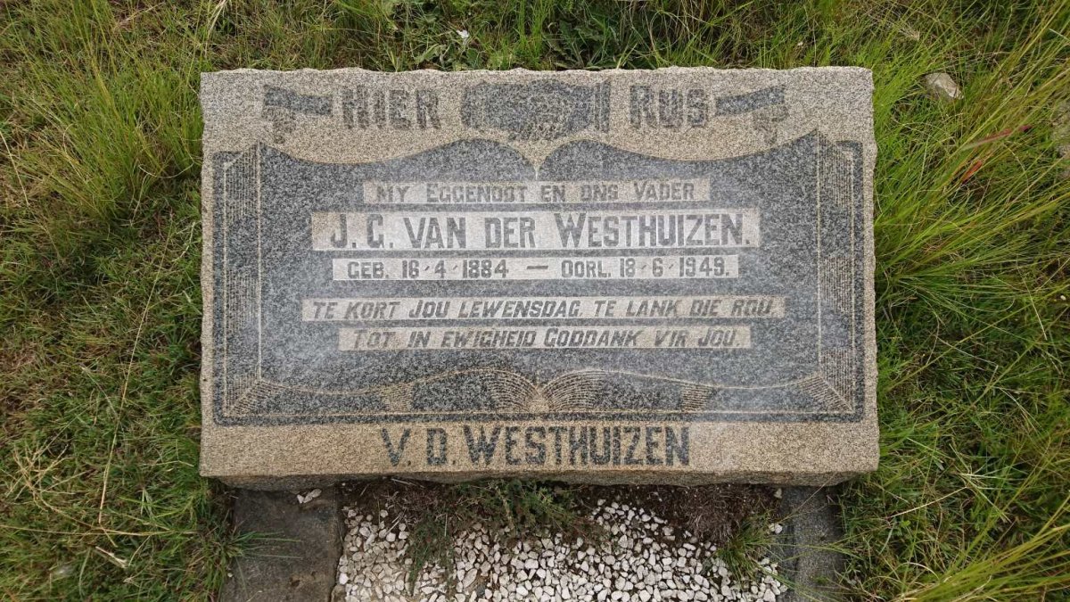 WESTHUIZEN J.G., van der 1884-1949