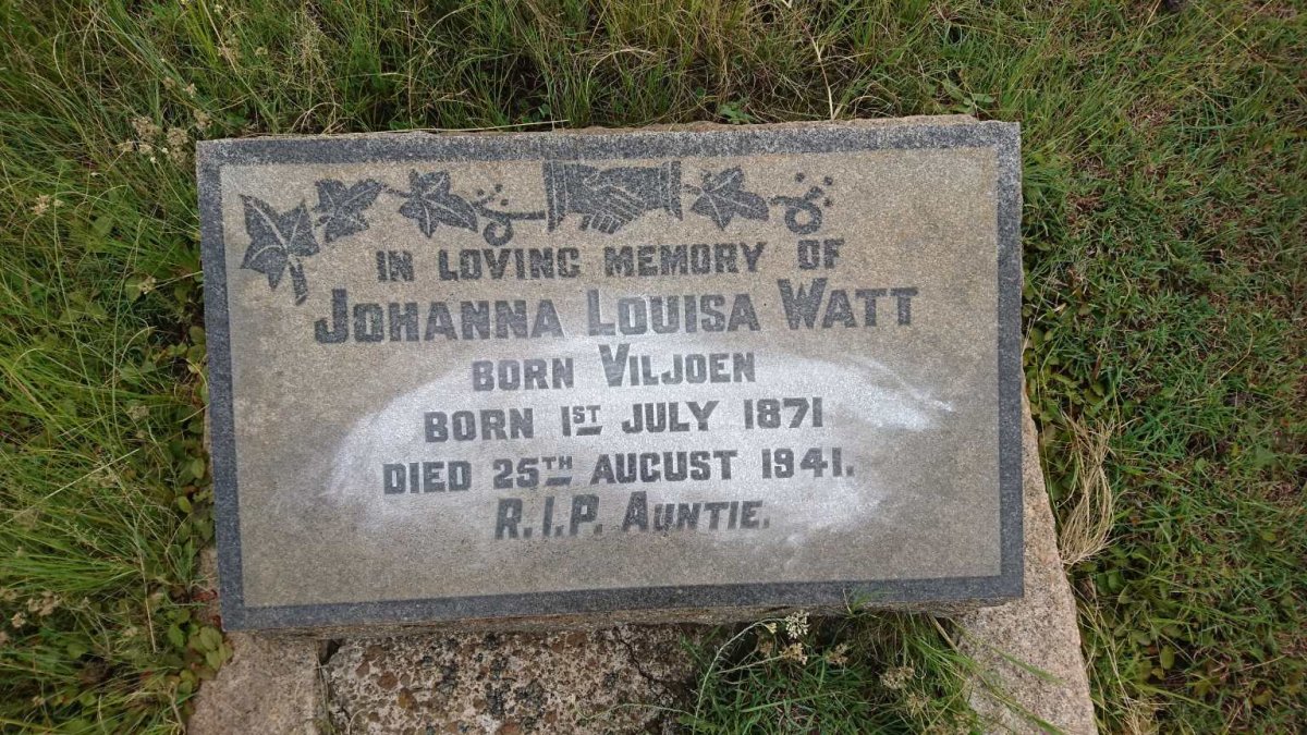 WATT Johanna Louisa nee VILJOEN 1871-1941