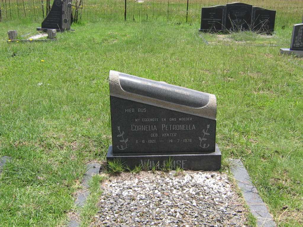 WILLEMSE Cornelia Petronella nee VENTER 1921-1976