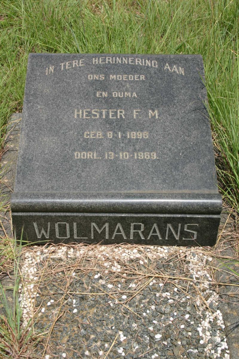 WOLMARANS Hester F.M. 1898-1969