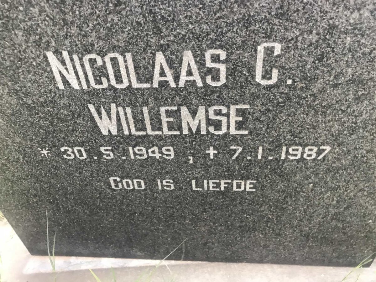 WILLEMSE Nicolaas C. 1949-1987