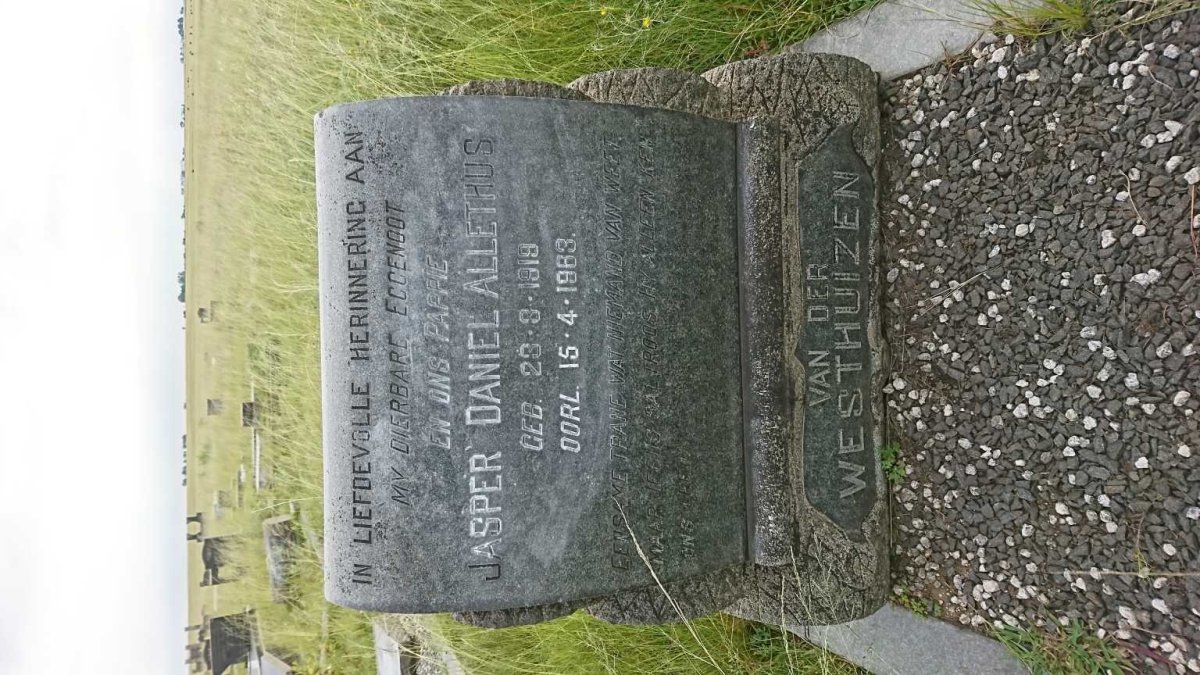 WESTHUIZEN Jasper Daniel Allethus, van der 1919-1963