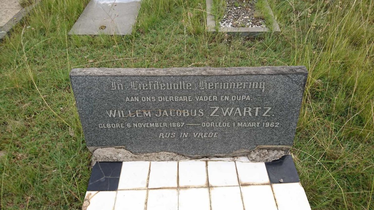 ZWARTZ Willem Jacobus 1867-1962