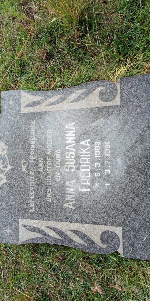 ? Anna Susanna Frederika 1903-1991