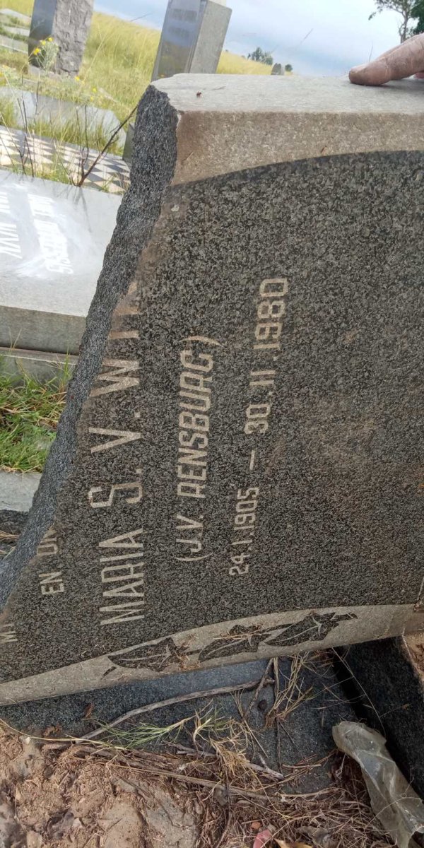 ? Maria S.V.W. nee J.V. RENSBURG 1905-1980
