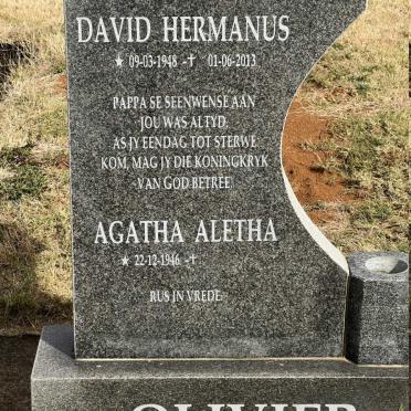 OLIVIER David Hermanus 1948-2013 &amp; Agatha Aletha 1946-