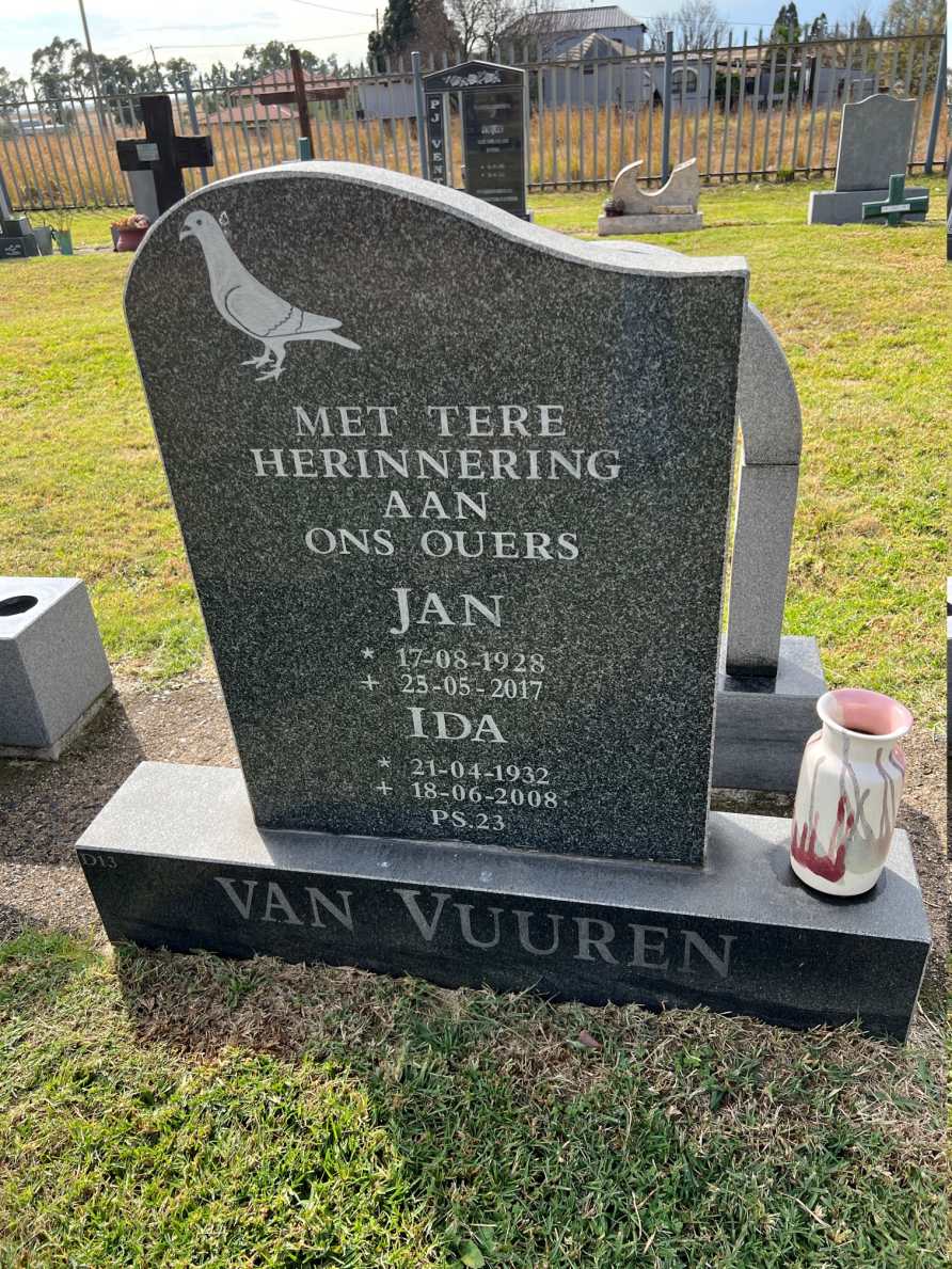 VUUREN Jan, van 1928-2017 &amp; Ida 1932-2008