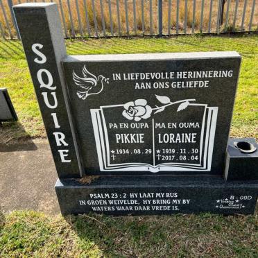 SQUIRE Pikkie 1934- &amp; Loraine 1939-2017