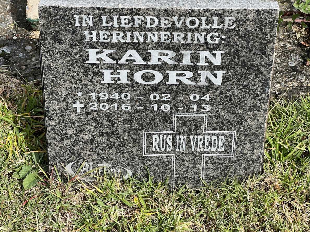 HORN Karin 1940-2016