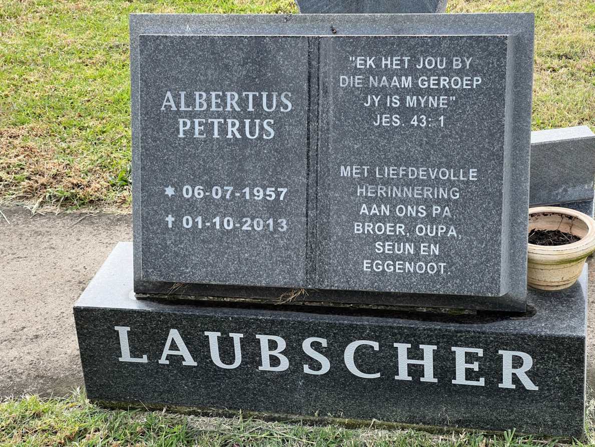 LAUBSCHER Albertus Petrus 1957-2013