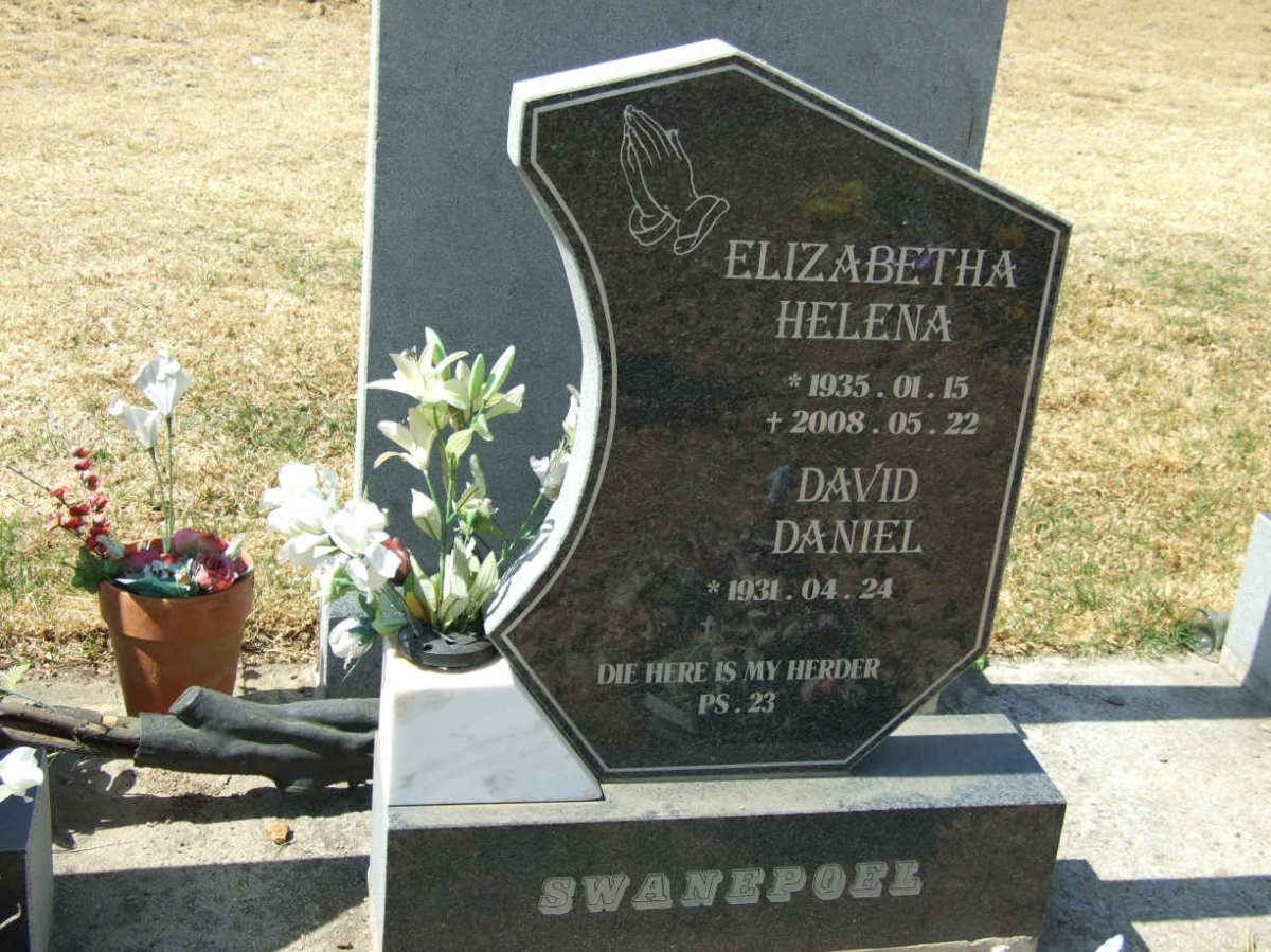 SWANEPOEL David Daniel 1931- &amp; Elizabeth Helena 1935-2008