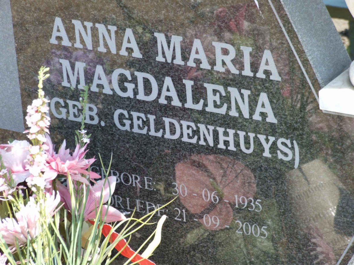 BEZUIDENHOUT Anna Magdalena nee GELDENHUYS 1935-2005