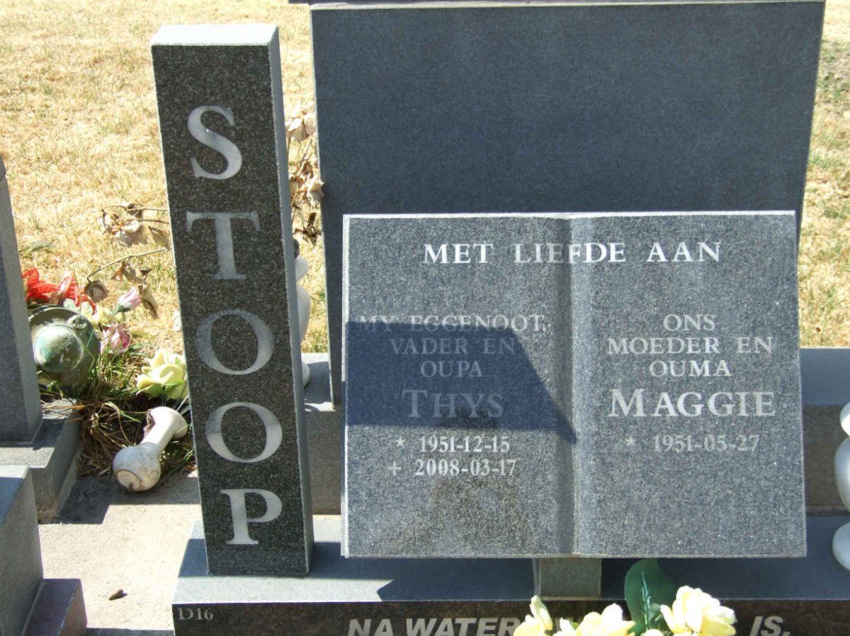 STOOP Thys 1951-2008 &amp; Maggie 1951-