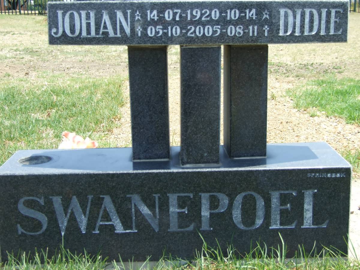 SWANEPOEL Johan 1920-2005 &amp; Didie 1920-2005