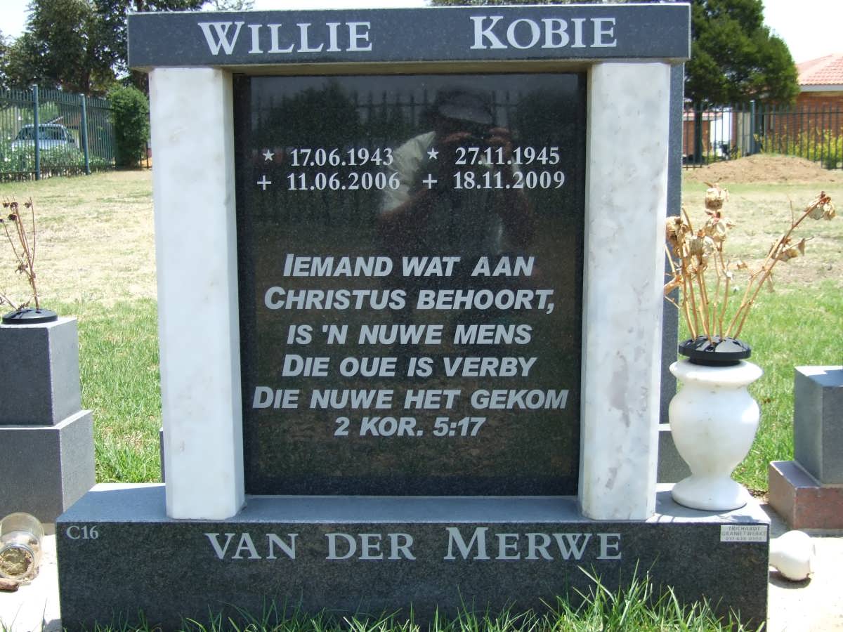 MERWE Willie, van der 1943-2006 &amp; Kobie 1945-2009