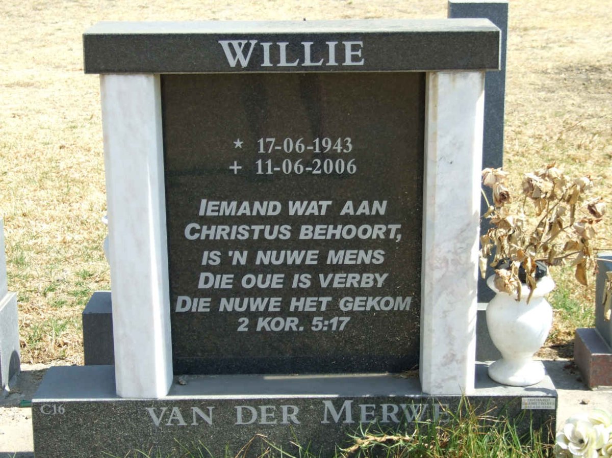 MERWE Willie, van der 1943-2006