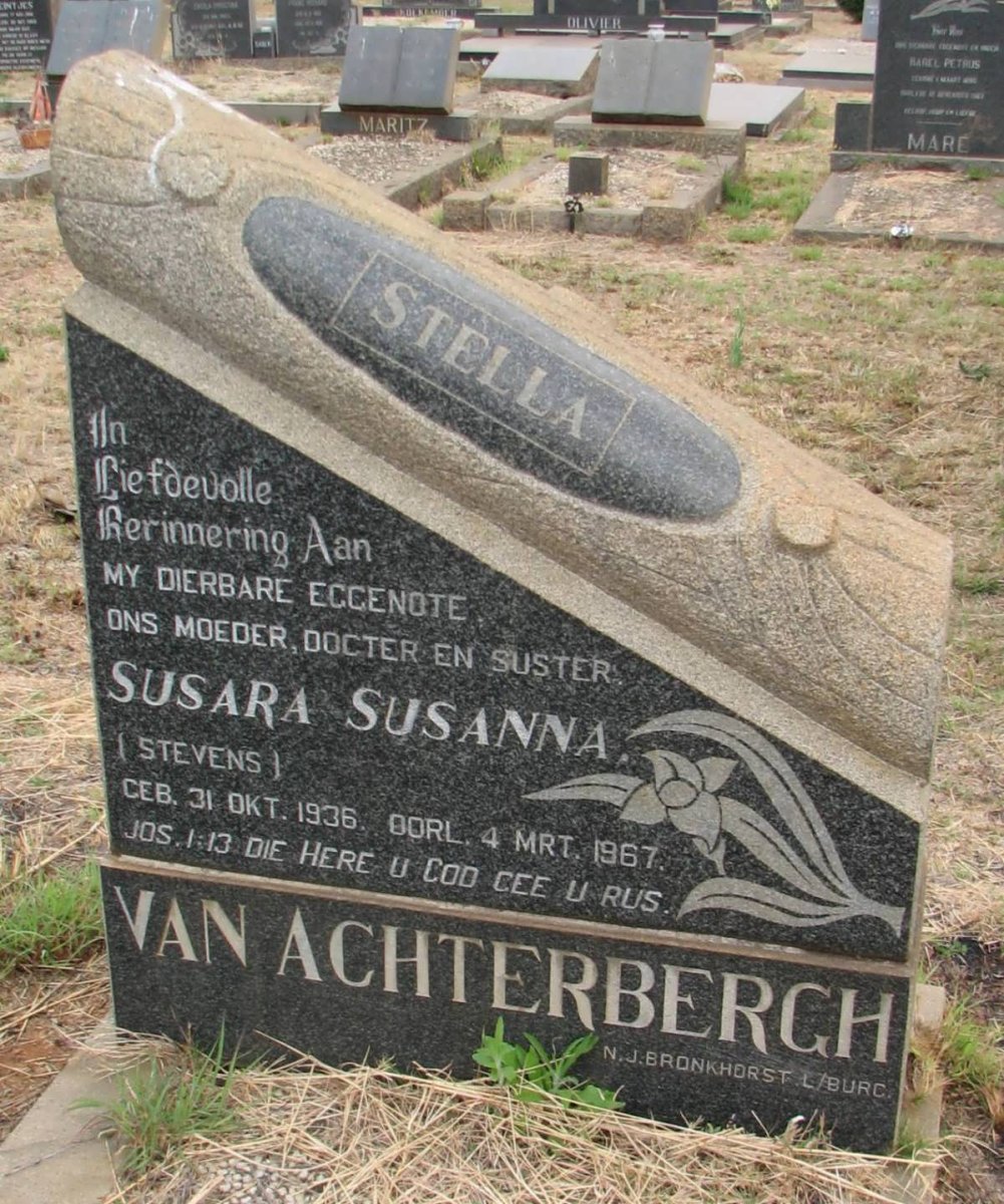 ACHTERBERG Susara Susanna, van nee STEVENS 1936-1967