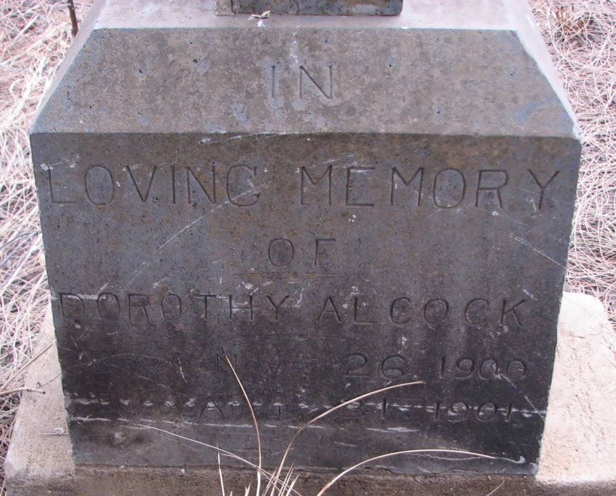 ALCOCK Dorothy 1900-1901