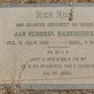 BADENHORST Jan Hendrik 1918-1951