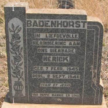 BADENHORST Herick 1945-1946