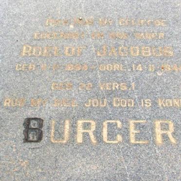 BURGER Roelof Jacobus 1884-1944