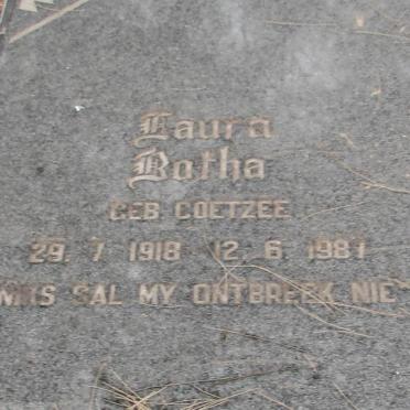 BOTHA Laura nee COETZEE 1918-1981