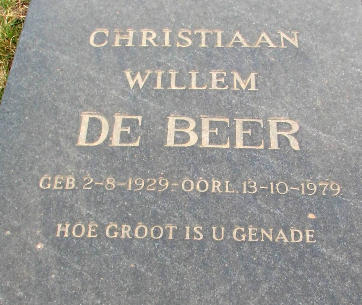 BEER Christiaan Willem, de 1929-1979