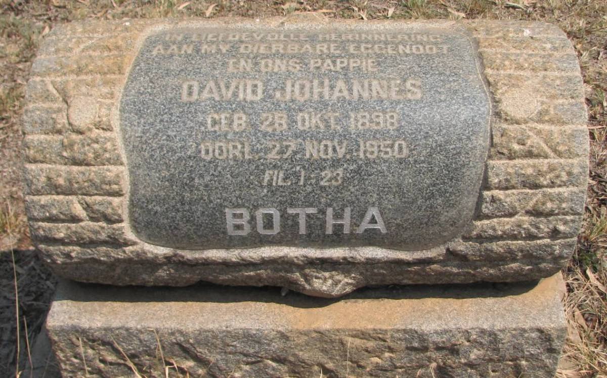 BOTHA David Johannes 1898-1950